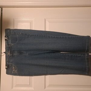 Gloria Vanderbilt Dark Blue Cropped Denim Capris